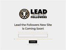 Tablet Screenshot of leadthefollowers.com